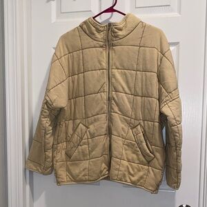 Forever 21 Yellow Quilted Jacket